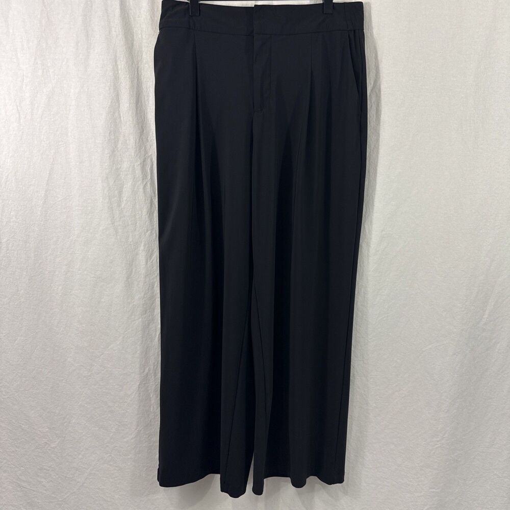 Athleta Pinnacle High Rise Black Trouser Pants Womens Sz 8P **READ** Athleisure
